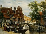 Cornelis Springer A View of Franeker with the Zakkend Ragerschuisje painting